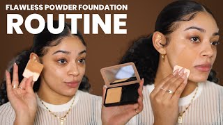 My FLAWLESS Powder Foundation Routine (dry skin friendly) | jasmeannnn