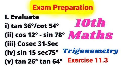 Trigonometry Exercise 11.3 | 10th Maths AP&TS Syllabus | Exam Preparation