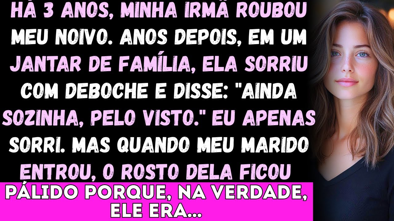 Minha irmã roubou meu noivo três anos depois, durante um jantar de família, ela congelou quando meu.