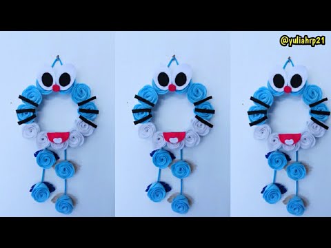 Cara Membuat Hiasan Dinding Wall Decoration Doraemon Dari Kain Flanel Youtube