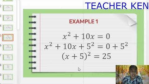 SOLVING QUADRATIC EQUATIONS BY COMPLETING THE SQUARE|FILIPINO