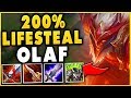 WTF!? ONE AUTO = +3000 HEALTH GAINED! OLAF IS 100% BROKEN! (NEW SKIN) - League of Legends