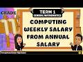 COMPUTING WEEKLY SALARY FROM ANNUAL SALARY