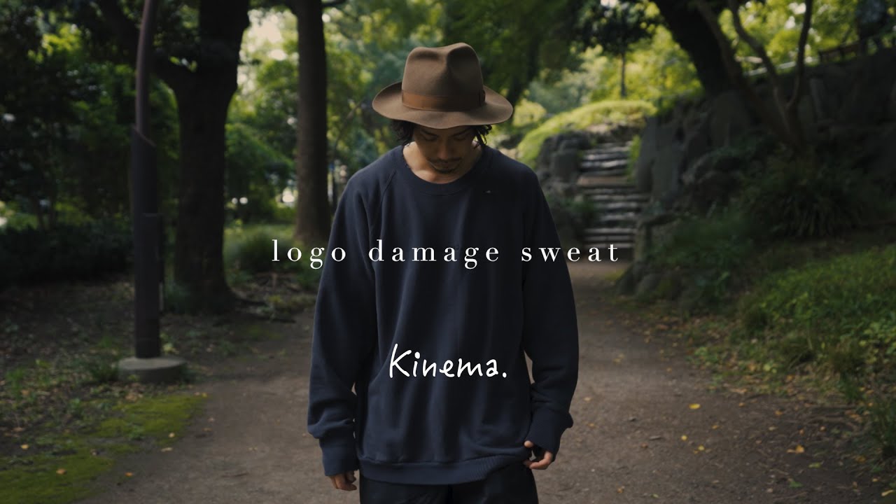 kinema キネマ　logo damage sweat