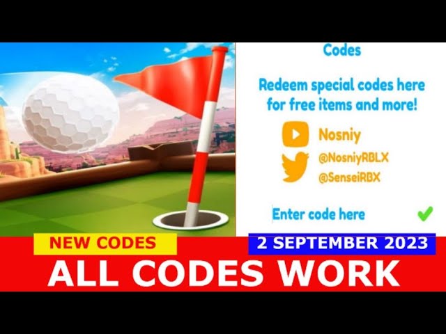 Roblox Super Golf Codes (December 2023)
