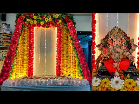 GANPATI DECORATION ||Decoration for Home Ganpati||Akash Jangid