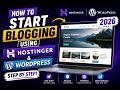 How to Start Blogging in 2026 (Hostinger + WordPress Step-by-Step)