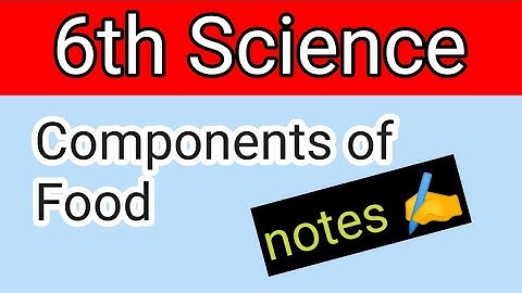 6th Science /Components of Food/notes @learnwithmechannel-e5h
