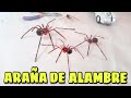 Como hacer una araña de alambre