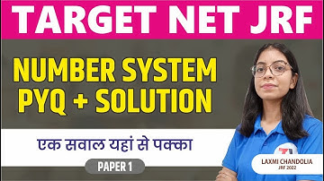 Number System II PYQ + Solution || TARGET NET JRF 2023 II PAPER1 BY LAXMI MAM