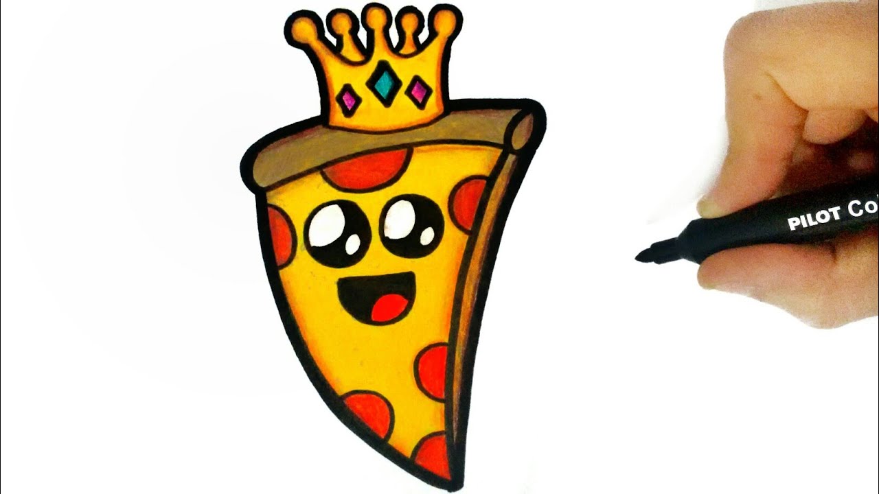 How To Draw A Pizza Easy Step By Step Youtube