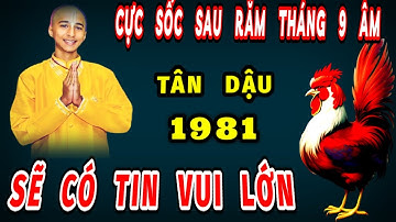 Sự thật cực sốc đúng từ sau 15 rằm tháng 9 âm lịch tuổi Tân dậu 1981 bất ngờ sẽ có đại tin vui lớn.
