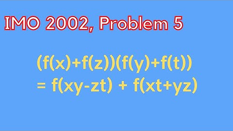 Funtional Equation (20) - IMO 2002 Problem 5 - Another variation of Cauchy Equation