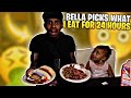 BELLA PICKS WHAT I EAT FOR 24 HOURS 😱‼️(Nastiest food ever🤢)