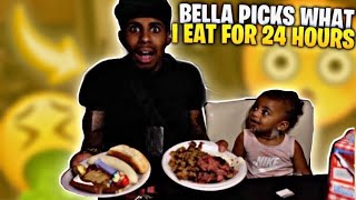 BELLA PICKS WHAT I EAT FOR 24 HOURS 😱‼️(Nastiest food ever🤢)