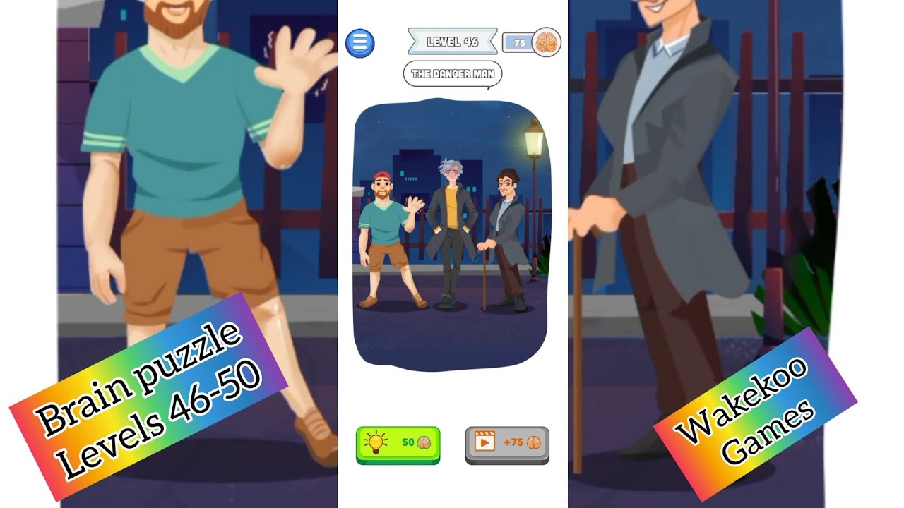 Brain Puzzle levels 46-47-48-49-50