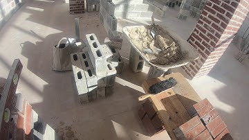 Building small brick leads for brick spreading project( Go Pro)