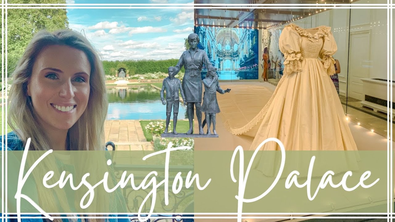 INSIDE KENSINGTON PALACE LONDON Princess Diana Wedding Dress & Statue