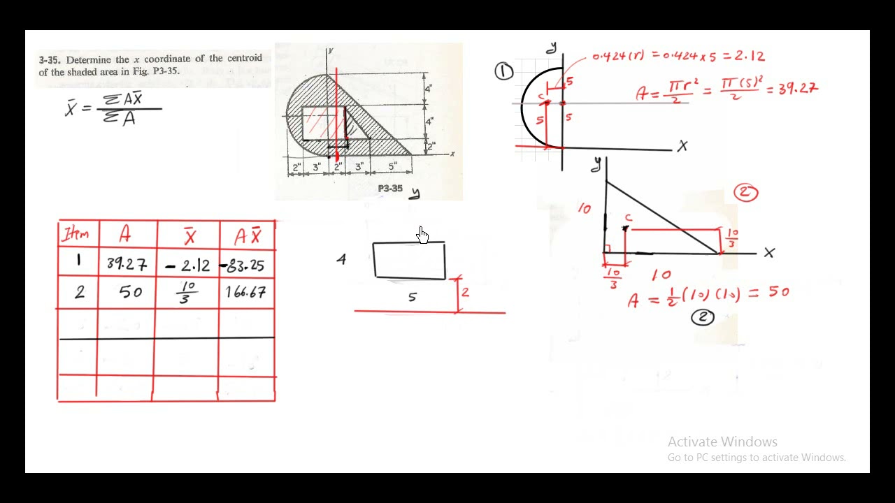 محاضرة 26 - Center of mass and centroid   المركز الهندسي و مركز ثقل الجسم