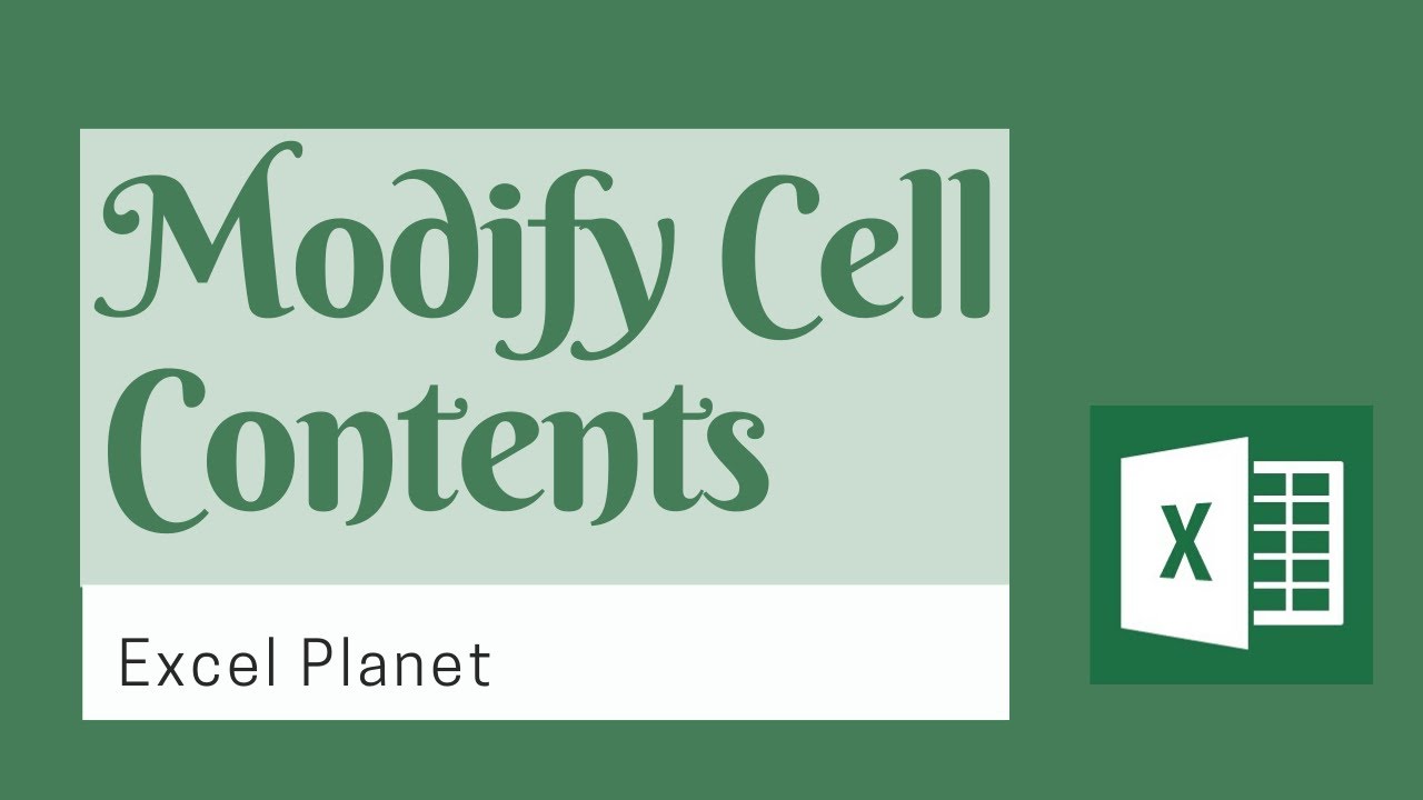How To Modify Cell Contents In Excel Entering And Editing Data In How To Modify Cell Contents In Excel Entering And Editing Data In