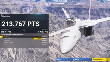 MSFS2024 - Top 1 World Record on F18 Canyon Low Altitude Challenge