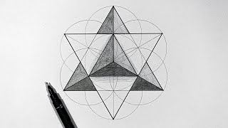 Drawing a Star Tetrahedron | Real Time Sacred Geometry Tutorial