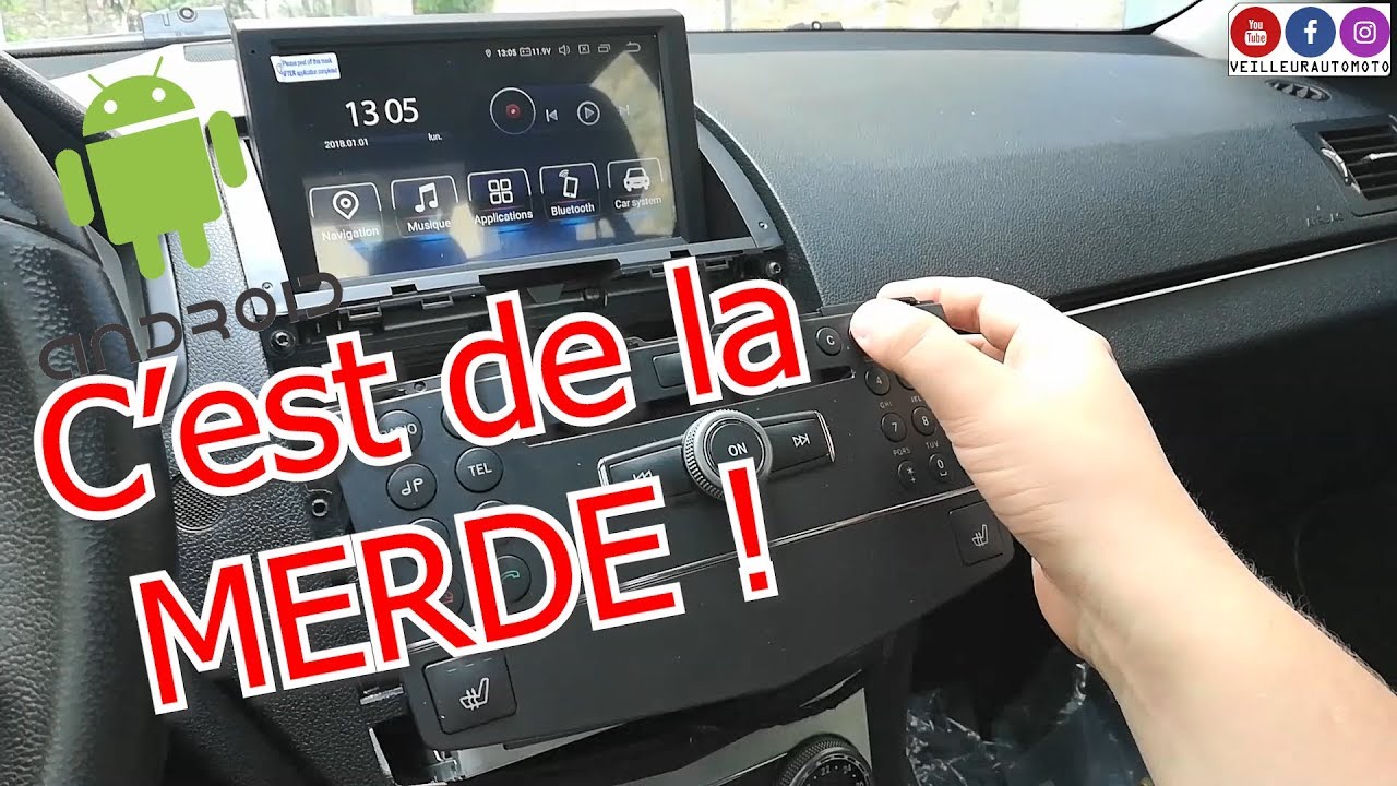 REVIEW Android écran 8" sur W204 Mercedes Classe C. VAM