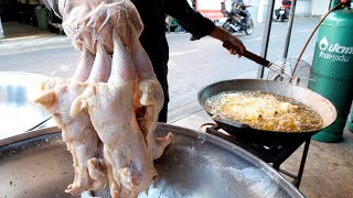 Michelin's Choice! Busiest chicken shop in Bangkok / Fried garlic chicken and Pork neck | Thailand