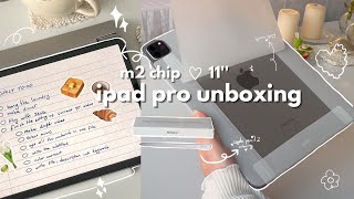 iPad Pro 2023 11” unboxing🍎[ 256 gb ]+ Apple Pencil + accessories 📦 (aesthetic & ASMR) screenshot 4