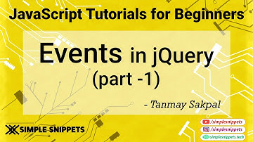 40 - Events in jQuery(Part - 1) | jQuery Tutorials for Beginners