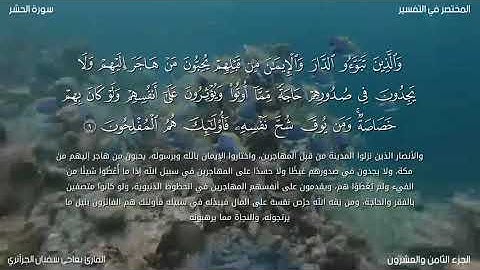 سورة الحشر للقارئ بعاجي سفيان الجزآئري