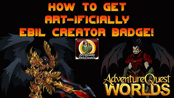 AQW How To Unlock Art-ificially Ebil Creator Character Page Badge!