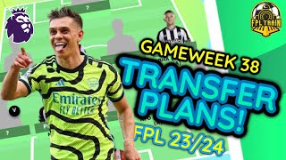 FPL MY TRANSFER PLANS DOUBLE GAMEWEEK 38 | FANTASY PREMIER LEAGUE 2023/24