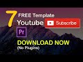 Free Template Animated YouTube Subscribe Button And Bell Icon Premiere Pro 2020 