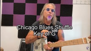 Chicago Blues Shuffle In Open G Tuning 3 String Cigar Box Guitar Easy Beginner Lesson Bumblebee Slim