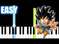 Dan Dan Kokoro Hikareteku - Dragon Ball GT - SLOW EASY Piano Tutorial