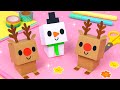 Origami Jumping Reindeer and Snowman | How to make a paper Christmas Decor