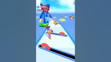 Colorful Rope Man Run 🌈⚡ | Satisfying Runner Short #shorts