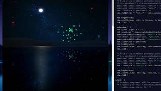 Reflection Fireworks for HTML5 Canvas JavaScript