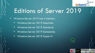 Introduction of Server 2019 | Session 2 | Windows Server 2019 | Netexpertz