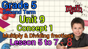 Math-Grade 5- Second Term-unit 9-concept 1-lessons 5 to 7 &8-ماث خامسة -Multiplying Fraction Numbers