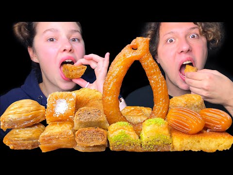 ASMR Baklava Turkish Delight Eating Sounds Mukbang 먹방 Tati ASMR