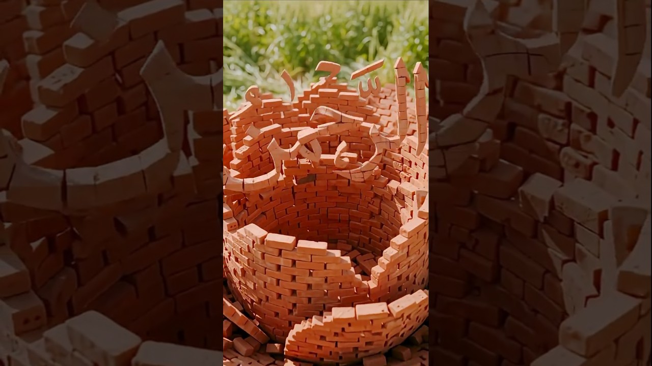 Ar-Rahman 🌸 The Most Merciful | Beautiful Arabic Brick Art 🧱✨ #Shorts