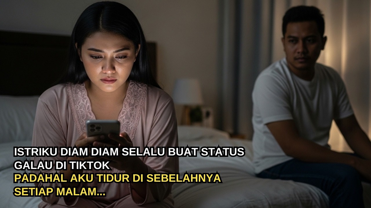 ISTRIKU DIAM DIAM SELALU BUAT STATUS GALAU DI TIKTOK , PADAHAL AKU TIDUR DI SEBELAHNYA SETIAP MALAM