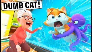 Drowning in the FISH TANK Goes WRONG in I Am Cat VR!