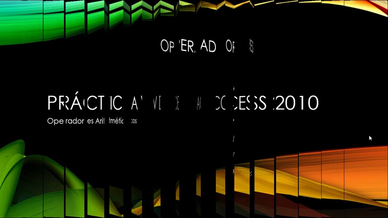 Practica V de Access - Operadores Aritméticos