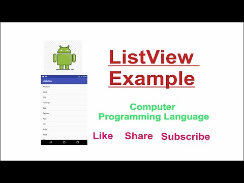 LIstView Example Tutorial | Android Tutorial | Computer Programming