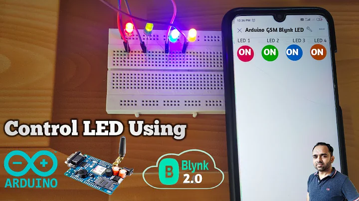How to Control LED using Arduino + GSM + Blynk 2.0 | Blynk 2.0 | IOT Projects