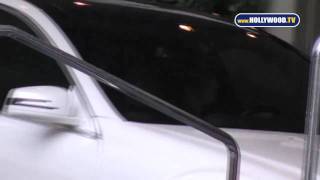 Sharon Osbourne Departs Sierra Towers In The Rain