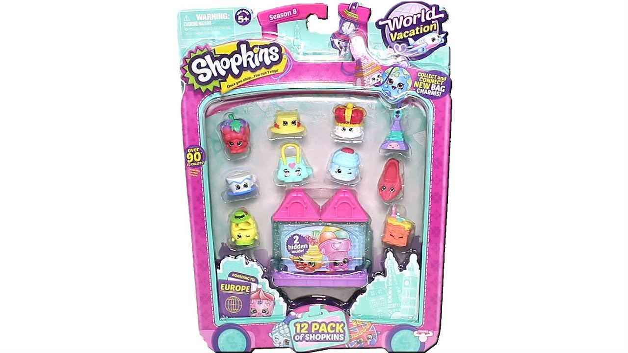Shopkins World Vacation Season 8 Boarding to Europe 12 Pack Unboxing
